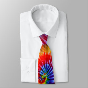 Fun Rainbow Colours Rétro Tie Dye Cravate