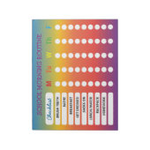 Fun Rainbow Daily Routine Checklist Bloc-notes (Tourné)