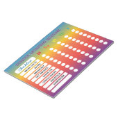 Fun Rainbow Daily Routine Checklist Bloc-notes (Incliné)
