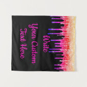 Fun Rainbow Glitter Birthday Photo Booth Backdrop Wandkleed (Voorkant (horizontaal))