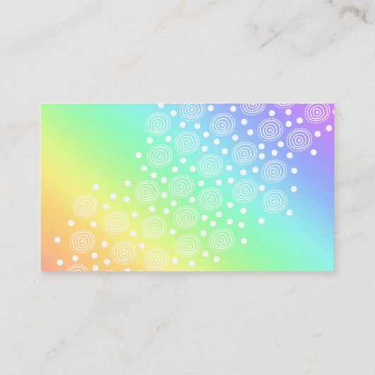 Fun Rainbow Gradient Cartes de visite (Dos)