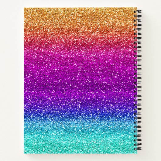 Fun Rainbow Gradient Parties scintillant Journal d (Dos)