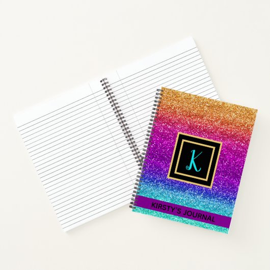 Fun Rainbow Gradient Parties scintillant Journal d (Intérieur)