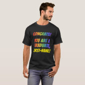 Fun Rainbow Kijk "CONGRATS! JE BENT EEN AFSTUDEREN T-shirt (Voorkant volledig)