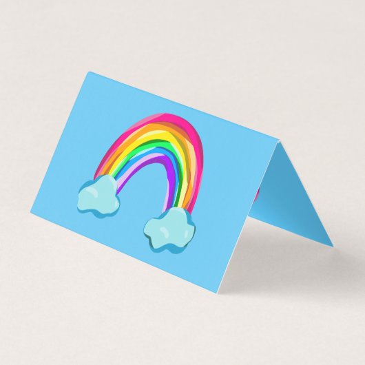 Fun Rainbow Mariage Merci Cartes (Back)