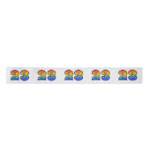 Fun, Rainbow Pattern "23" Event Number (grijs) Lint (Voorkant)