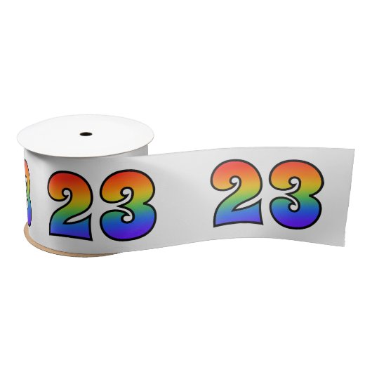 Fun, Rainbow Pattern "23" Event Number (grijs) Lint (Spoel)