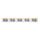 Fun, Rainbow Pattern "40" Event Number (grijs) Lint (Voorkant)