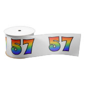 Fun, Rainbow Pattern "57" Event Number (grijs) Lint (Spoel)