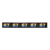 Fun, Rainbow Pattern "67" Event Number (zwart) Lint (Voorkant)