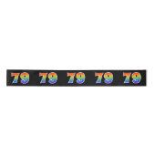 Fun, Rainbow Pattern "79" Event Number (zwart) Lint (Voorkant)