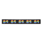 Fun, Rainbow Pattern "84" Event Number (zwart) Lint (Voorkant)