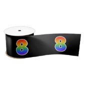 Fun, Rainbow Pattern "8" Event Number (zwart) Lint (Spoel)