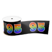 Fun, Rainbow Pattern "95" Event Number (zwart) Lint (Spoel)