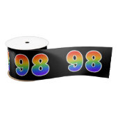 Fun, Rainbow Pattern "98" Event Number (zwart) Lint (Spoel)