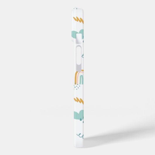 Fun Rainbow & Rain Cloud Pattern Case-Mate iPhone Case (Achterkant / Links)