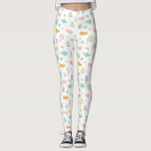Fun Rainbow & Rain Cloud Pattern Leggings (Voorkant)