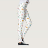 Fun Rainbow & Rain Cloud Pattern Leggings (Rechts)