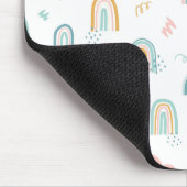 Fun Rainbow & Rain Cloud Pattern Muismat (Hoek)