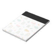 Fun Rainbow & Rain Cloud Pattern Notitieblok (Gedraaid)