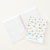 Fun Rainbow & Rain Cloud Pattern Notitieboek (Binnen)