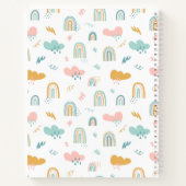 Fun Rainbow & Rain Cloud Pattern Notitieboek (Achterkant)