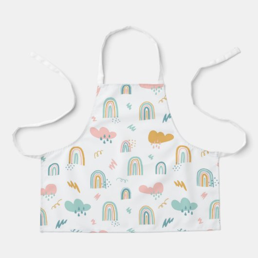 Fun Rainbow & Rain Cloud Pattern Schort (Voorkant)