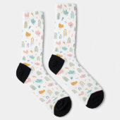 Fun Rainbow & Rain Cloud Pattern Sokken (Rechts)