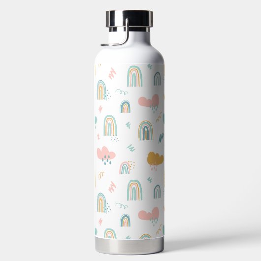 Fun Rainbow & Rain Cloud Pattern Waterfles (Rechts)