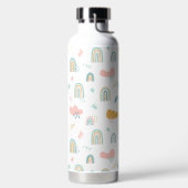 Fun Rainbow & Rain Cloud Pattern Waterfles (Links)