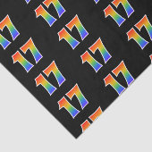 Fun Rainbow Spectrum Pattern "17" Event Number Tissuepapier (Detail)