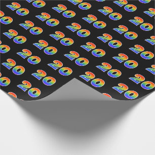 Fun Rainbow Spectrum Pattern "20" Event Number Cadeaupapier