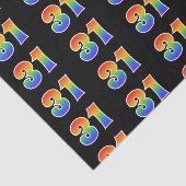 Fun Rainbow Spectrum Pattern "31" Event Number Tissuepapier (Detail)