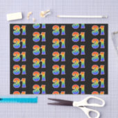 Fun Rainbow Spectrum Pattern "31" Event Number Tissuepapier (Craft)