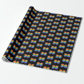 Fun Rainbow Spectrum Pattern "36" Event Number Cadeaupapier (Uitgerold)