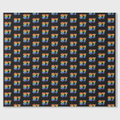 Fun Rainbow Spectrum Pattern "37" Event Number Cadeaupapier (Vlak)