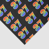 Fun Rainbow Spectrum Pattern "37" Event Number Tissuepapier (Detail)