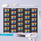 Fun Rainbow Spectrum Pattern "37" Event Number Tissuepapier (Craft)