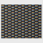 Fun Rainbow Spectrum Pattern "50" Event Number Cadeaupapier (Vlak)