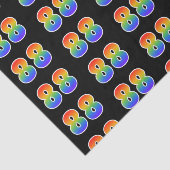 Fun Rainbow Spectrum Pattern "88" Event Number Tissuepapier (Detail)
