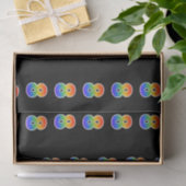 Fun Rainbow Spectrum Pattern "8" Event Number Tissuepapier (Geschenk)