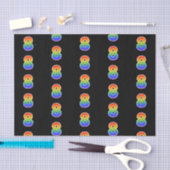 Fun Rainbow Spectrum Pattern "8" Event Number Tissuepapier (Craft)