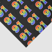 Fun Rainbow Spectrum Pattern "91" Event Number Tissuepapier (Detail)