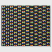 Fun Rainbow Spectrum Pattern "94" Event Number Cadeaupapier (Vlak)