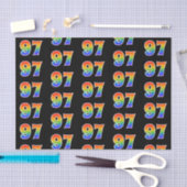 Fun Rainbow Spectrum Pattern "97" Event Number Tissuepapier (Craft)
