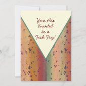 Fun Rainbow Trout Pattern Modern Fish Fry Kaart (Voorkant)