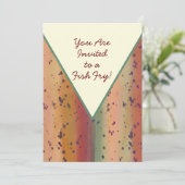 Fun Rainbow Trout Pattern Modern Fish Fry Kaart (Staand voorkant)