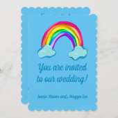 Fun Rainbow Wedding Kaart (Voorkant / Achterkant)
