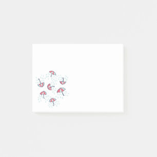 Fun Raining Cartoon Umbrella Pattern Post-it® Notes