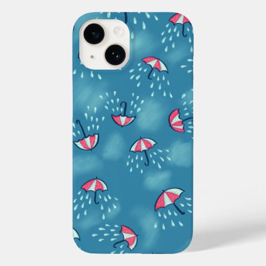 Fun rainy natuur patroonpatroon Case-Mate iPhone case (Achterkant)